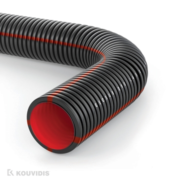 Εικόνα της Διαμορφωσιμος Διπλου Τοιχωματος Σωληνας Με Κοκκινες Γραμμες Φ75 Geonflex IAS Ν750
