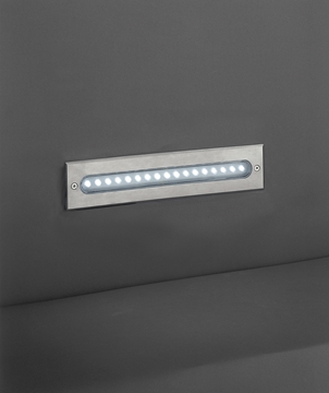 Εικόνα της Φωτιστικό Παραλληλόγραμμο Inox 2.5W LED Κόκκινο WIP Allum 3901-15-6