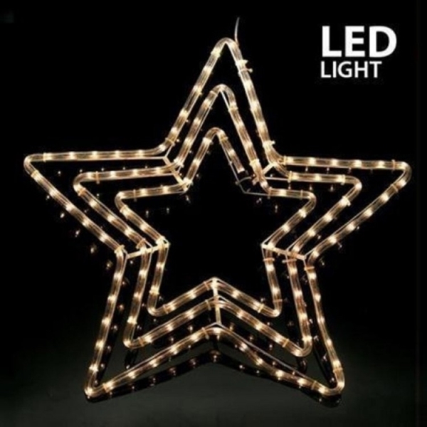Εικόνα από Χριστουγεννιάτικο Τριπλό Αστέρι Με Πρόγραμμα LED 5Μ LED-5018WW Epam