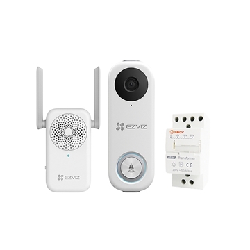 Εικόνα της CS-BD-DB1C 2MP Video Doorbell Kit with Chime Transformer WiFi 2.1mm Ezviz