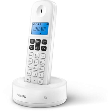 Εικόνα της Philips D1611W Λευκό (Ελληνικό Μενού) Ασύρματο τηλέφωνο ανοιχτή ακρόαση, φωτιζόμενη οθόνη και 50 μνήμες