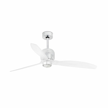 Εικόνα της Deco Fan O1280 Mm Chrome 3 Transparent Blades 17W Faro 33394D-9