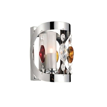 Εικόνα της Φωτιστικό Τοίχου Απλίκα MB0810-1A  MIX WALL LAMP CHROME CRYSTAL. Homelighting 77-1810