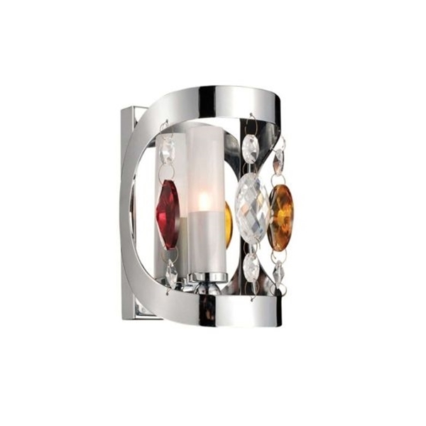 Εικόνα από Φωτιστικό Τοίχου Απλίκα MB0810-1A  MIX WALL LAMP CHROME CRYSTAL. Homelighting 77-1810