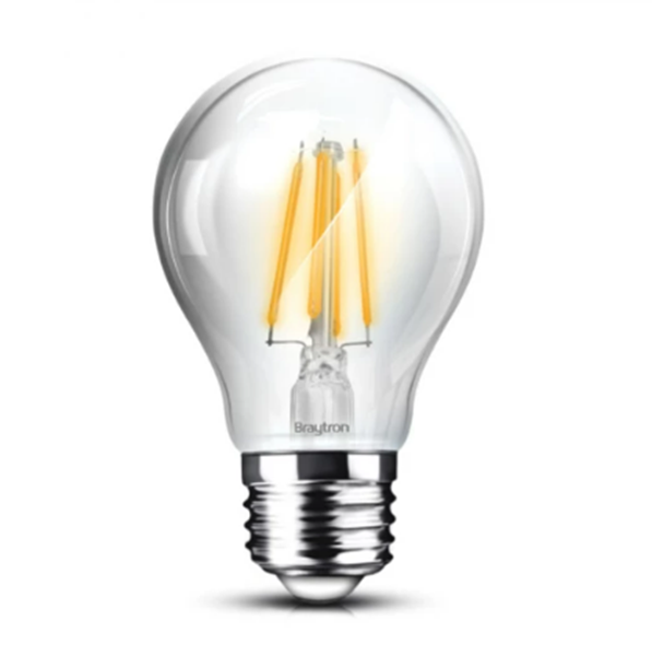 Εικόνα από Λάμπα led filament διάφανη Α60 6w E27 2700K BA38-00620 Braytron