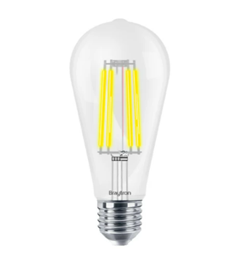 Εικόνα της Λάμπα led filament διάφανη St64 7w E27 2700K BA46-00720 Braytron