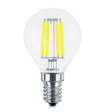 Εικόνα της Λάμπα led filament διάφανο γλομπάκι 4w E14 2700K BA37-00410 Braytron