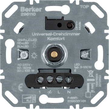 Εικόνα της Berker Ρυθμιστής Φωτισμού UNIVERSAL LED 100W / ΑΛΟΓΟΝΟΥ 420W