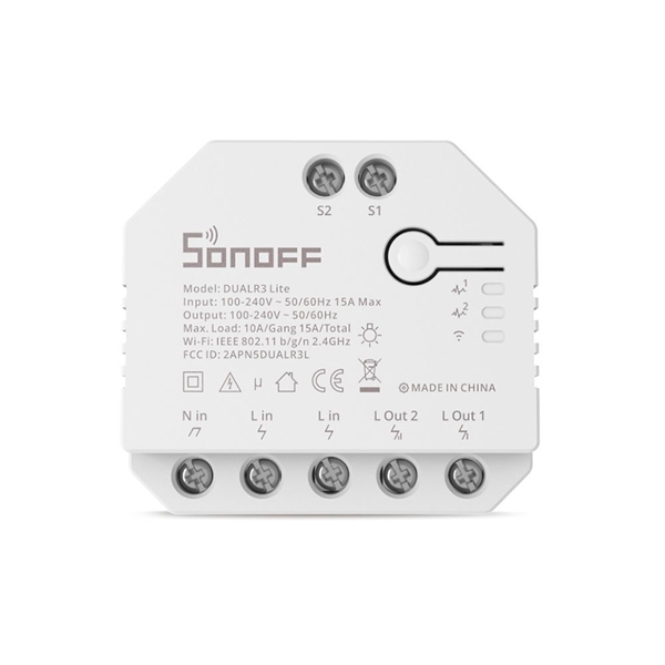Εικόνα από SONOFF DUALR3 Lite - Wi-Fi Smart Dual Relay Two Way Power Metering - Smart Switch