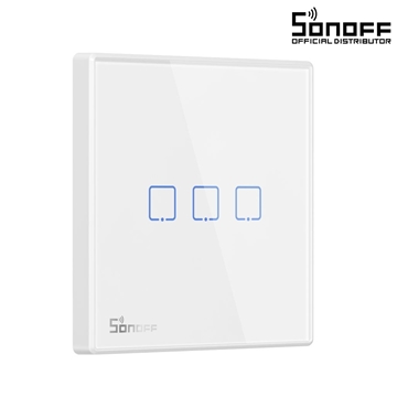 Εικόνα της SONOFF T2EU3C-RF - 433MHz Wireless Smart Wall Touch Button Switch 3 Way - RF Series