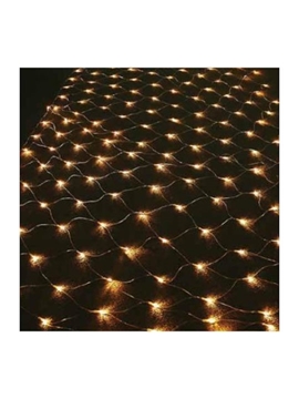 Εικόνα της Χριστουγεννιάτικα Λαμπάκια Δίχτυ LED Θερμό με Πράσινο Καλώδιο 2 x 4m JOYLIGHT-FOSME 27-00390