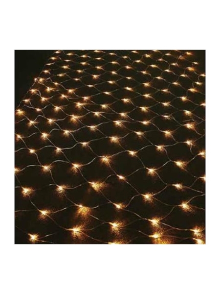 Εικόνα από Χριστουγεννιάτικα Λαμπάκια Δίχτυ LED Θερμό με Πράσινο Καλώδιο 2 x 4m JOYLIGHT-FOSME 27-00390