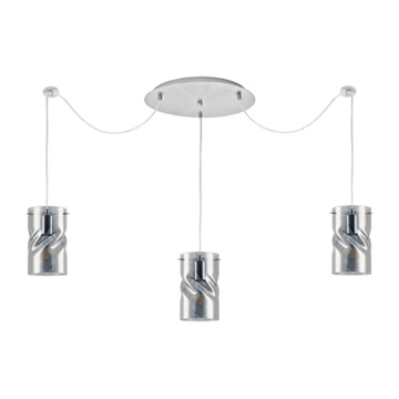 Εικόνα της KQ S0616-3 TWIST SMOKEY PENDANT GLASS HOME LIGHTING 77-8182