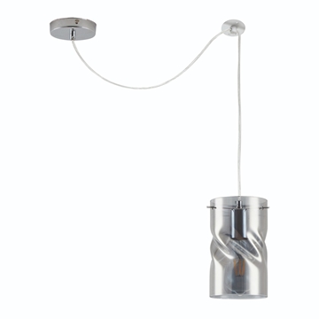 Εικόνα της KQ S0616-1 TWIST SMOKEY PENDANT GLASS HOME LIGHTING 77-8181