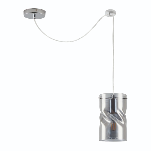 Εικόνα από KQ S0616-1 TWIST SMOKEY PENDANT GLASS HOME LIGHTING 77-8181