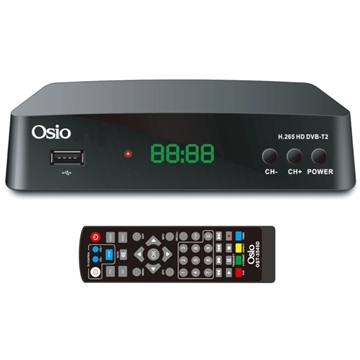 Εικόνα της Osio OST-3545D DVB-T/T2 Full HD H.265 MPEG-4 Ψηφιακός Δέκτης με USB & Χειριστήριο για TV & Δέκτη 112080-0005