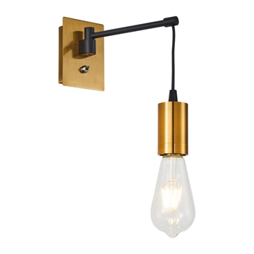 Εικόνα της SE21-GM-9 ADEPT GOLD MATT : BLACK WALL LAMP HOME LIGHTING 77-8278