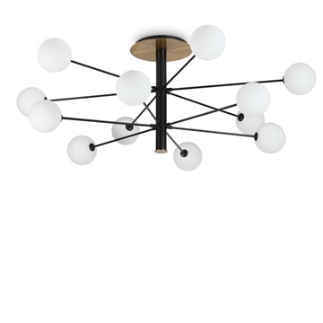 Εικόνα της COSMOPOLITAN PL12 NERO OTTONE Ideal Lux 273709