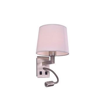 Εικόνα της ARB-237-2A DONA WALL LAMP NICKEL MAT HOMELIGHTING 77-3587