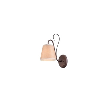 Εικόνα της E005-1 SENSO WALL LAMP BROWN  BEIGE SHADE ΗΟΜΕΛΙΓΗΤΙΝΓ 77-3669
