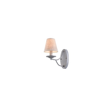 Εικόνα της C119-1 ETNA WALL LAMP GREY PATINA  WHITE SHADE HOMELIGHTING 77-3663