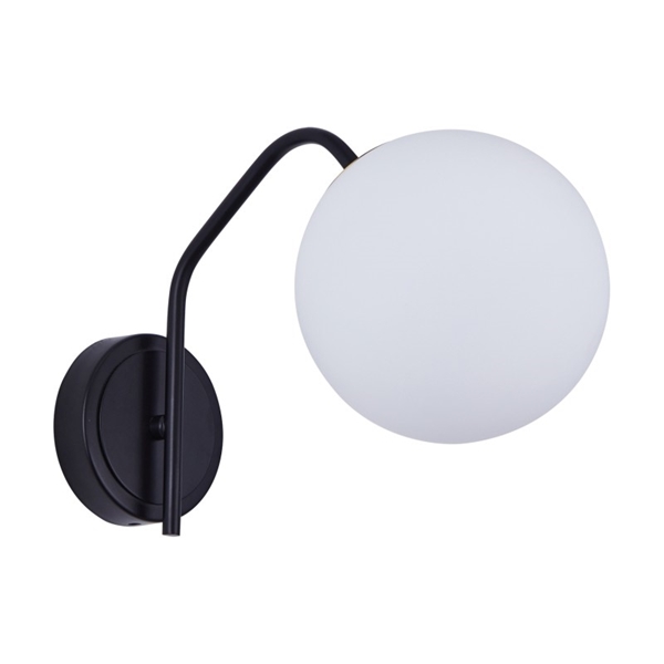 Εικόνα από SE21-BL-25 FLAKE BLACK WALL LAMP OPAL GLASS HOMELIGHTING 77-8289