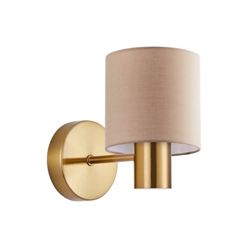 Εικόνα της SE21-GM-16-SH3 ADEPT GOLD MATT WALL LAMP BROWN SHADE+ HOMELIGHTING 77-8306