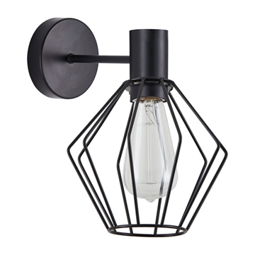 Εικόνα της SE21-BL-16-GR1 ADEPT BLACK WALL LAMP BLACK METAL GRID+ HOMELIGHTING 77-8314