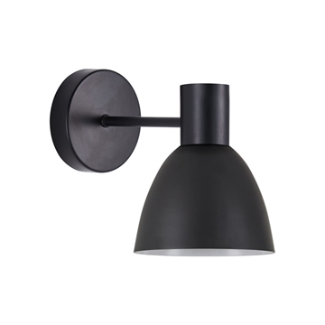 Εικόνα της SE21-BL-16-MS2 ADEPT BLACK WALL LAMP BLACK METAL SHADE+