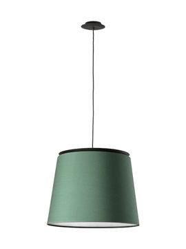 Εικόνα της Savoy Black Pendant Lamp Green Lampshade Faro 20309-91