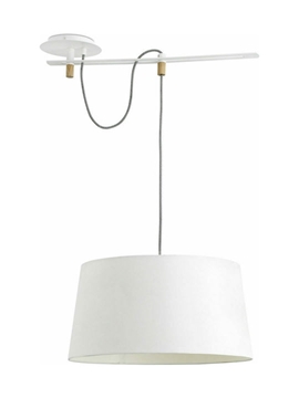 Εικόνα της Fusta White Pendant Lamp 1 X E27 20W Faro 28394