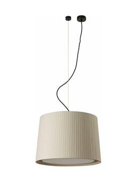 Εικόνα της Samba Black Pendant Lamp Beige Ribboned Lampshade Faro 64314-44