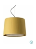 Εικόνα από Samba Black Pendant Lamp Yellow Ribboned Lampshade Faro 64314-45