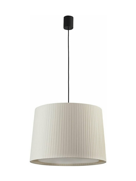 Εικόνα από Samba Black Pendant Lamp E27O500*350 Beige Lampsha Faro 64315-44