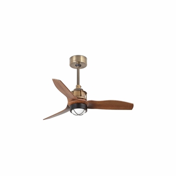 Εικόνα της Ανεμιστήρας Οροφής 81cm με Φως Old Gold/Wood Just Fan Led Faro Barcelona 33428-10