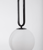Εικόνα από Matt Black Metal Opal Glass LED E27 1x12 Watt 230 Volt IP20 Bulb Excluded D: 20 H1: 51 H2: 120 cm