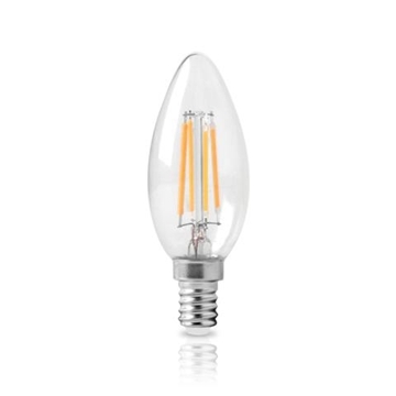 Εικόνα της Led Filament Κερί E14 Διάφανο 6W 4000K 520L Λάμπα 44-05384