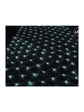 Εικόνα της Χριστουγεννιάτικα Λαμπάκια Δίχτυ LED Ψυχρό με Πράσινο Καλώδιο 2x4m JOYLIGHT-FOSME 27-00389