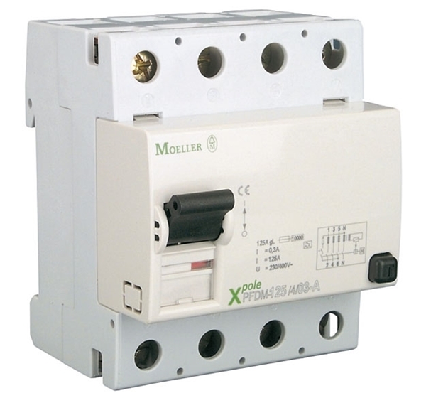 Εικόνα από Ρελέ Διαφυγής AC 4P 125A 300mA, Moeller PFDM-125/4/03