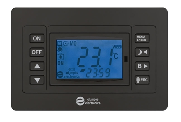 Εικόνα από BS-851/KIT/C Ασύρματος Προγραμματιζόμενος WiFi χρονοθερμοστάτης θέρμανσης με έξοδο για boiler και 2 μπαταρίες ΑΑ με χρώμα ανθρακ