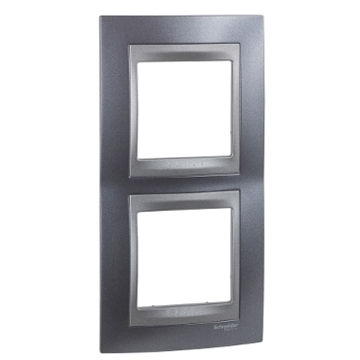 Εικόνα της Unica Top Metal πλαίσιο 2 θέσεων κάθετο Metal Grey/Γραφίτης
