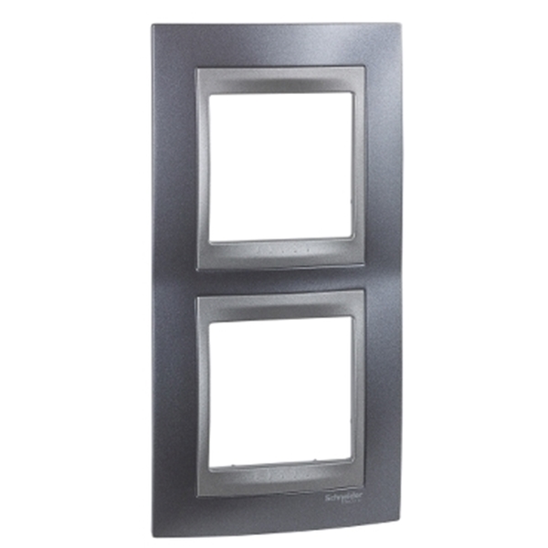 Εικόνα από Unica Top Metal πλαίσιο 2 θέσεων κάθετο Metal Grey/Γραφίτης