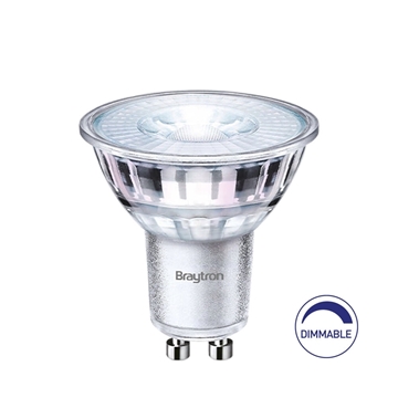 Εικόνα της Λάμπα led GU10 Γυάλινη Dimmable 5.5W 38° 2700k Braytron