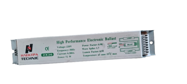 Εικόνα από Ηλεκτρονικός Μετασχηματιστής Φθορίου 2Χ36W Τ8 Ηλέκτρα Technic