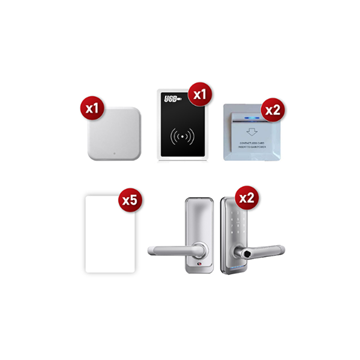 Εικόνα της Smart Lock LiliWise H15B-TB Silver Για Airbnb 2 DOORS