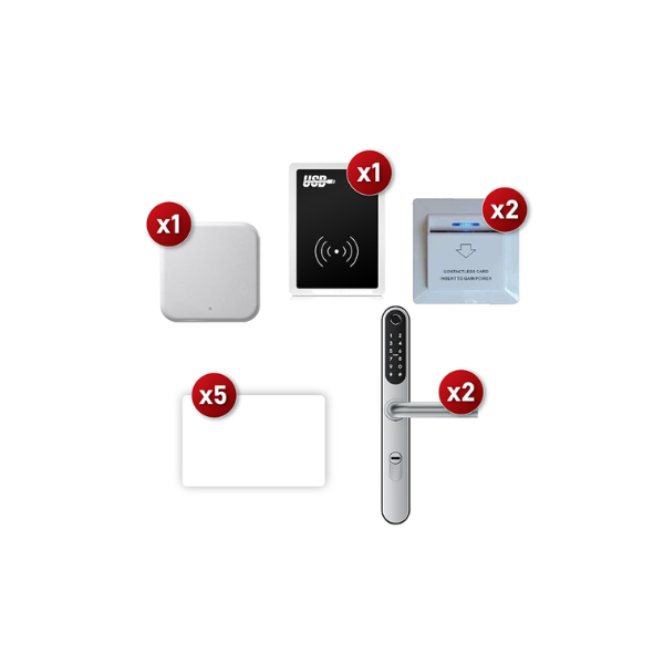 Εικόνα από Smart Lock LiliWise S2B-C TB Silver Για Airbnb 2 DOORS