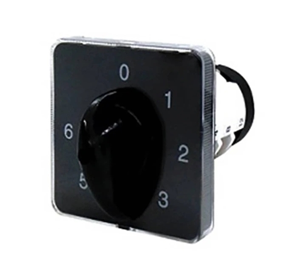 Εικόνα από Διακόπτης Περιστροφικός Μεταγωγέας 0-6 Θέσεων 1P 20A Με Πλάκα 72x72 E920AHM64 HNM