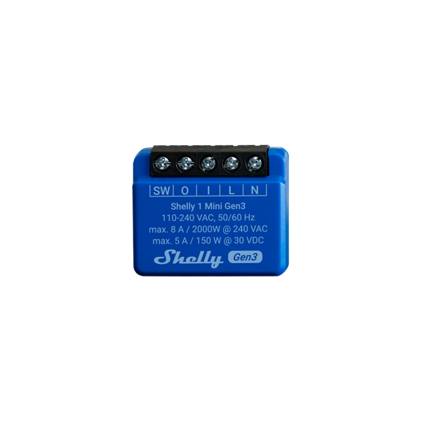 Εικόνα από Smart Ενδιάμεσος Διακόπτης Wi-Fi/Bluetooth Elvhx Shelly 1 Mini Gen3